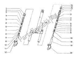 peças componentes do garfo dianteiro (modelo 97-98-99)