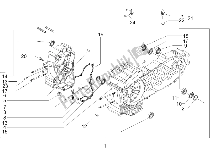Alle onderdelen voor de Carter van de Gilera Fuoco 500 E3 2007