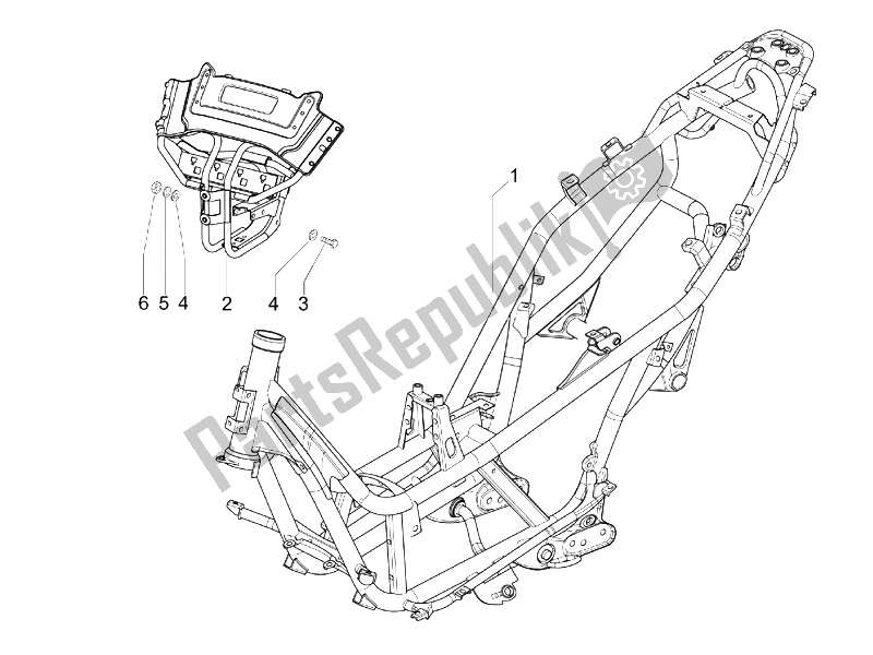 Todas las partes para Marco / Carrocería de Gilera Nexus 250 SP E3 2006