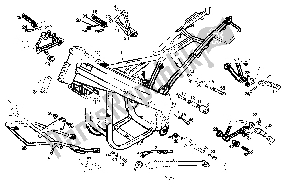 Toutes les pièces pour le Pied Central Chasis du Gilera GPR 50 1998