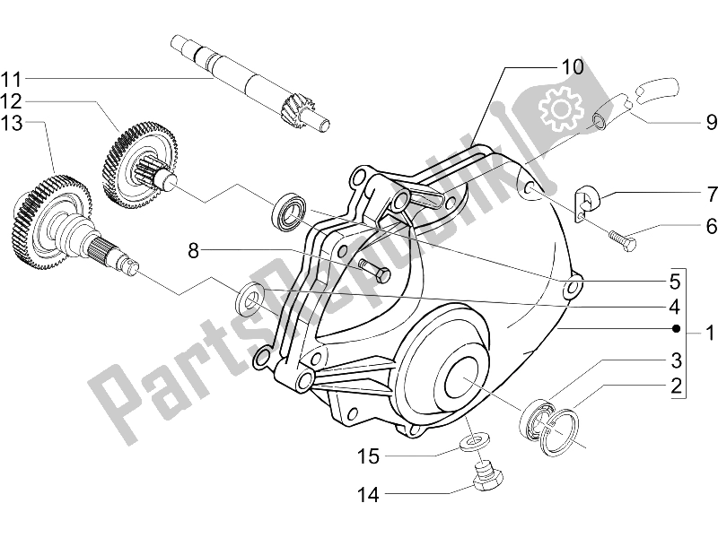 Toutes les pièces pour le Unité De Réduction du Gilera Fuoco 500 E3 2007