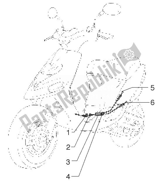 Toutes les pièces pour le Transmissions Des Gaz du Gilera Stalker 50 1998