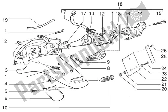 Todas las partes para Luz Trasera de Gilera Runner 200 VXR 4T 1998