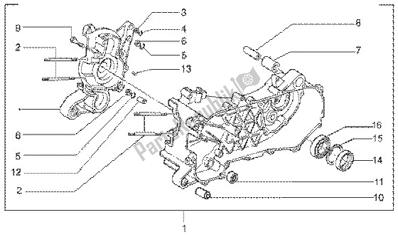 Tutte le parti per il Carter del Gilera Runner 50 SP 1998