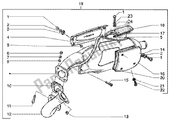 Toutes les pièces pour le Silencieux Catalytique du Gilera Runner 180 FXR 2T 1998