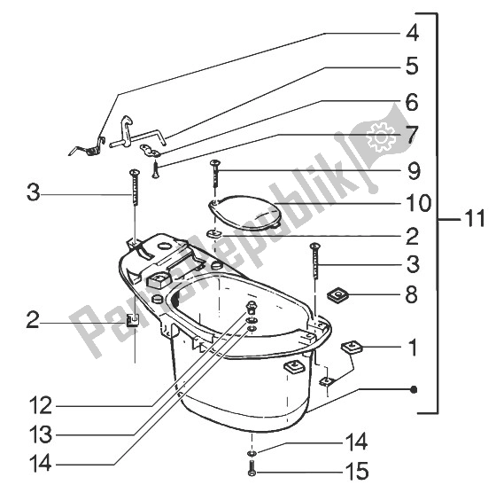 Toutes les pièces pour le Casque du Gilera Runner 200 VXR 4T 1998