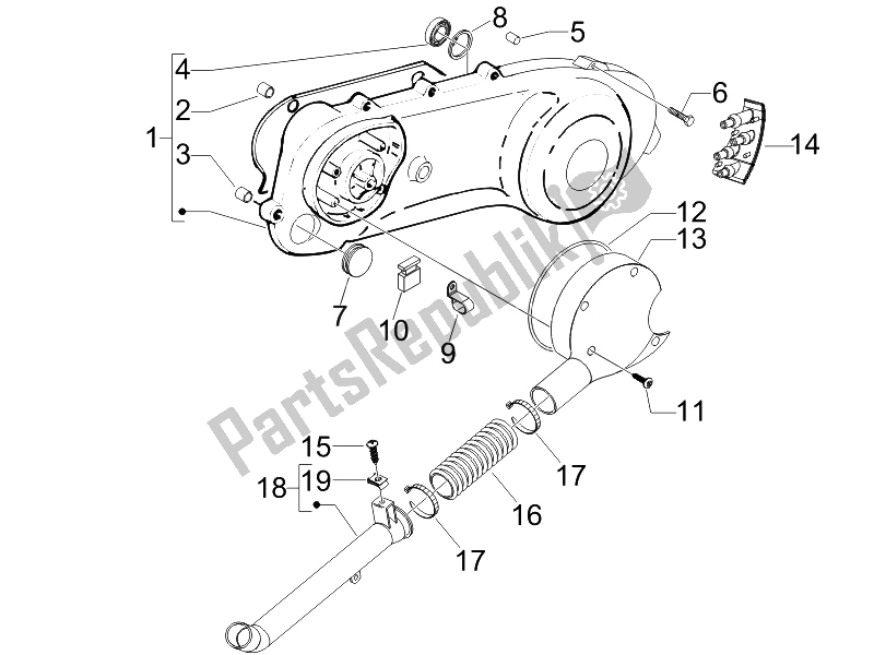 Todas las partes para Tapa Del Cárter - Enfriamiento Del Cárter de Gilera Runner 50 SP 2008