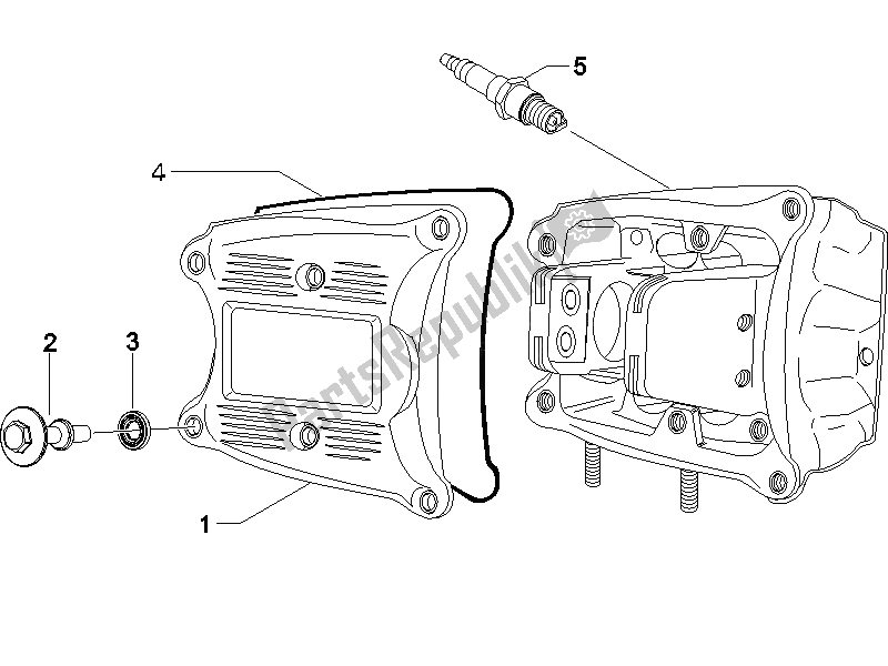 Tutte le parti per il Coperchio Della Testata del Gilera Nexus 500 E3 2006