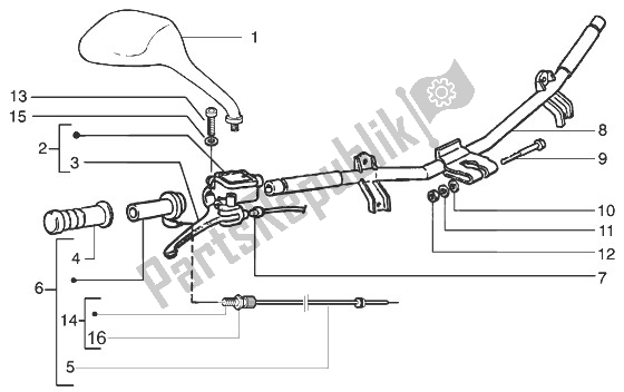 Todas las partes para Componentes Del Manillar de Gilera Runner 50 Pure JET 1998