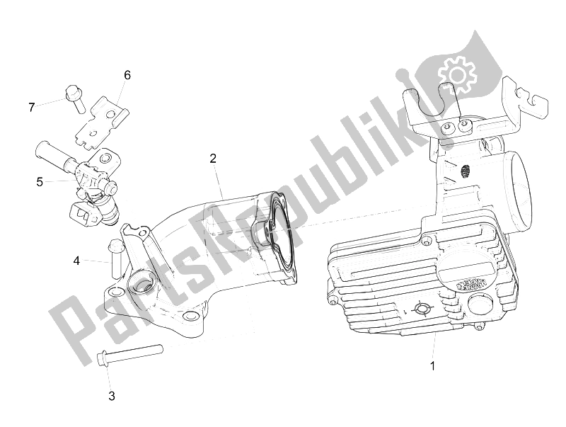 Toutes les pièces pour le Corps De Papillon - Injecteur - Tuyau Union du Gilera Fuoco 500 4T 4V IE E3 LT 2013