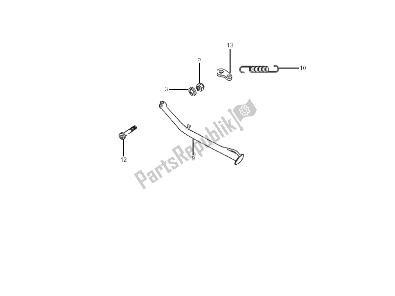 All parts for the Stand/s of the Gilera RCR 50 2006