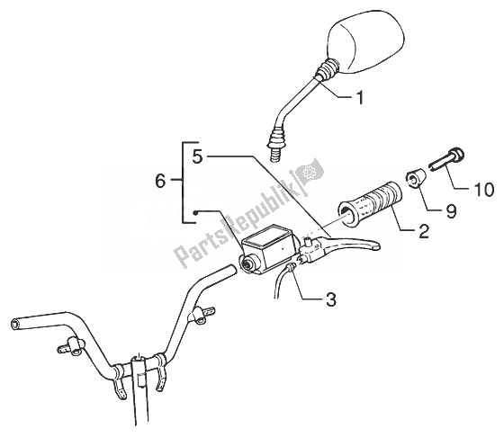 All parts for the Handlebars Component Parts (2) of the Gilera Runner 125 VX 4T 1998