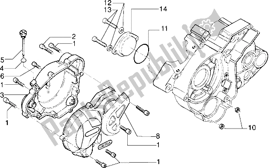 Toutes les pièces pour le Demi-carters De Carter du Gilera Surfer 50 1998