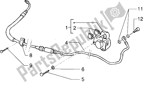 All parts for the Rear Brake Caliper of the Gilera Runner VX 125 1998