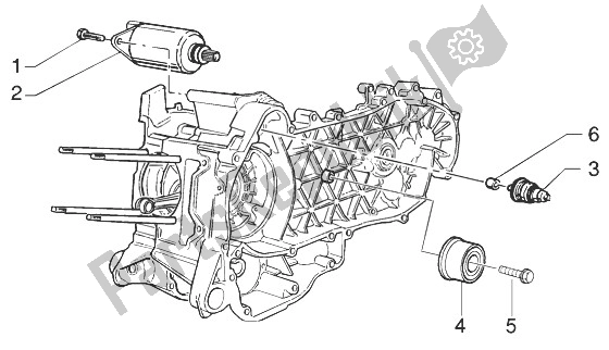 All parts for the Electric Starter of the Gilera Runner 200 VXR 4T 1998