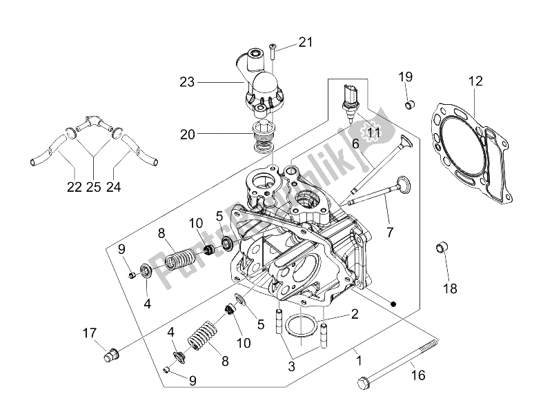 Toutes les pièces pour le Unité De Tête - Valve du Gilera Runner 125 VX 4T E3 2007