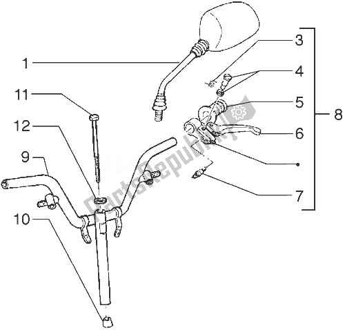 Toutes les pièces pour le Pièces Détachées Guidon (2) du Gilera Stalker 50 1998