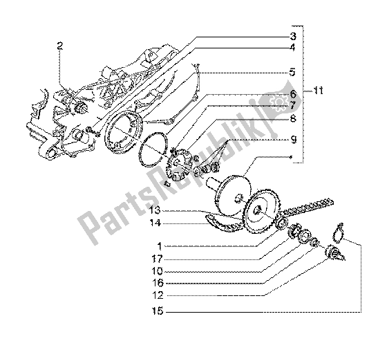 Tutte le parti per il Puleggia Motrice del Gilera Runner 125 FX 2T 1998