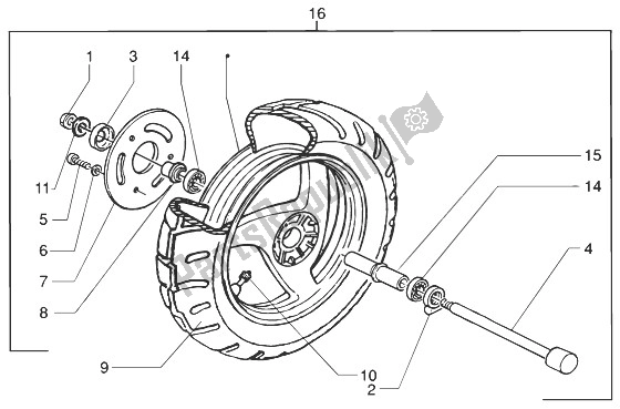 Todas las partes para Rueda Delantera de Gilera Runner 125 VX 4T 1998