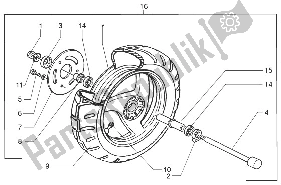 Todas las partes para Rueda Delantera de Gilera Runner 200 VXR 4T 1998