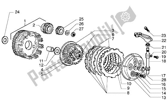 Todas las partes para Unidad De Embrague de Gilera GSM M Y 50 1998