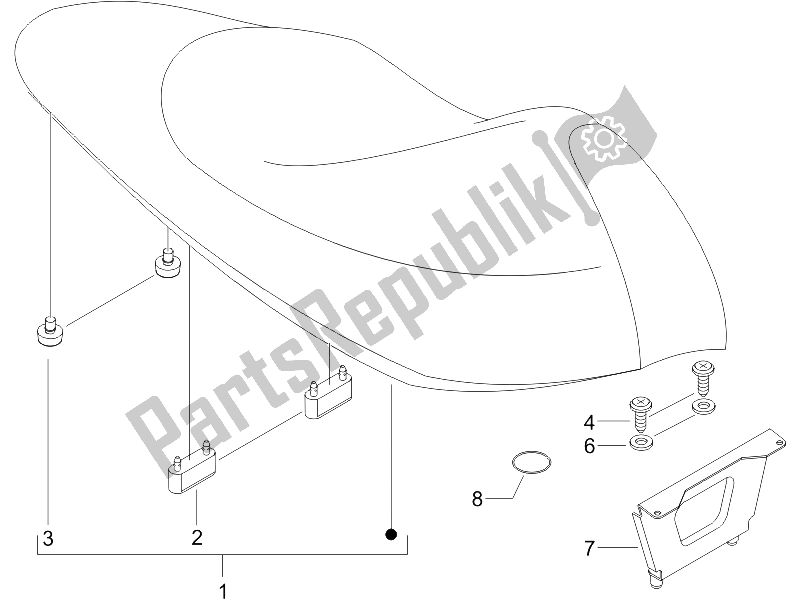 Toutes les pièces pour le Selle / Sièges du Gilera Runner 125 VX 4T UK 2005