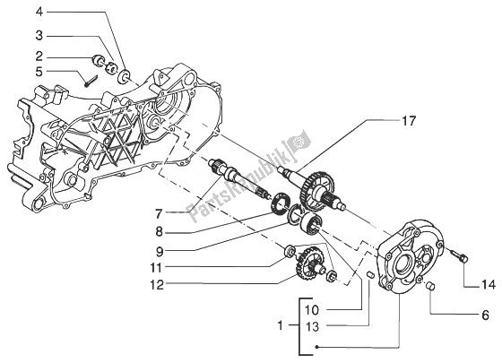 Toutes les pièces pour le Arbre De Roue Arrière du Gilera Runner 50 Pure JET 1998