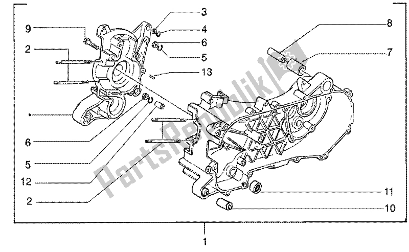 Toutes les pièces pour le Carter du Gilera Runner 50 Poggiali 1998