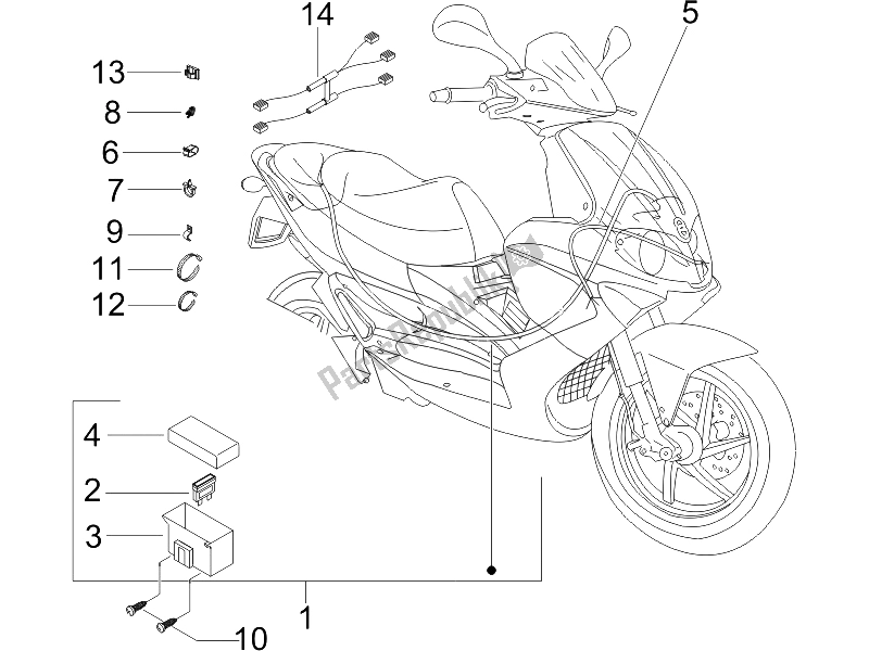 Toutes les pièces pour le Faisceau De Câbles Principal du Gilera Runner 200 VXR 4T E3 2006