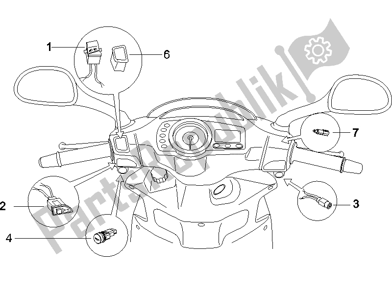 Todas las partes para Selectores - Interruptores - Botones de Gilera Runner 200 VXR 4T Race 2005