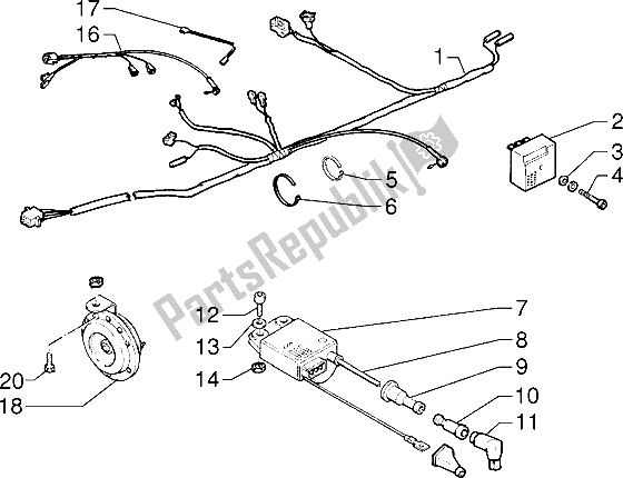 Tutte le parti per il Dispositivi Elettrici del Gilera Surfer 50 1998
