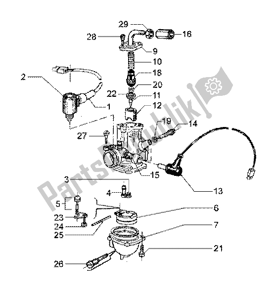 Tutte le parti per il Carburatore Mikuni del Gilera Runner 125 FX 2T 1998