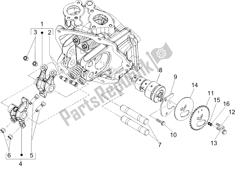 Todas las partes para Unidad De Soporte De Palancas Oscilantes de Gilera Runner 125 VX 4T Race 2005