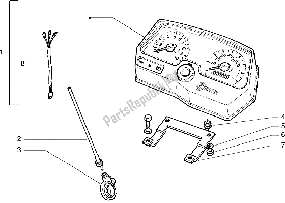 Toutes les pièces pour le Unité D'instrument du Gilera H K 50 1998