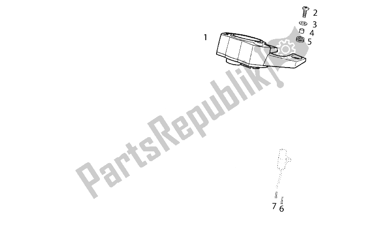 All parts for the Dashboard of the Gilera RCR 50 2011