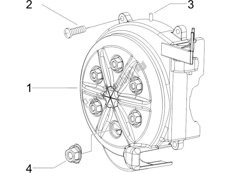 Toutes les pièces pour le Couvercle Magnéto Volant - Filtre à Huile du Gilera Runner 50 SP 2008