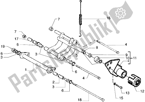 Toutes les pièces pour le Bras Oscillant du Gilera Runner VXR 125 1998