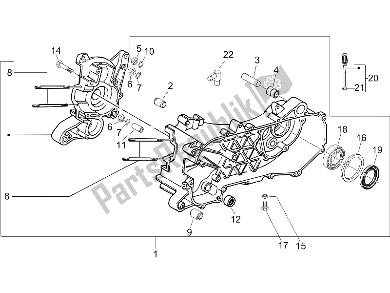 Toutes les pièces pour le Carter du Gilera Runner 50 Pure JET SC 2006