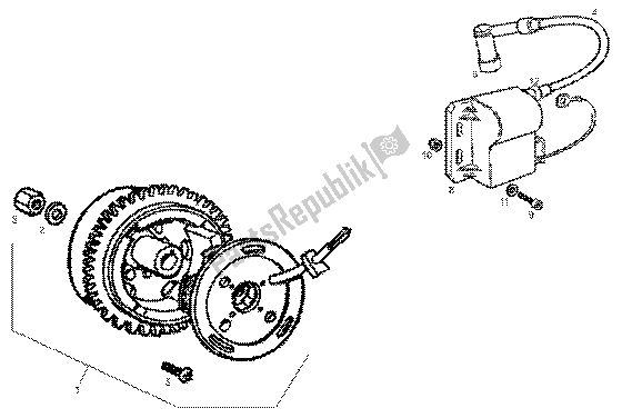 Toutes les pièces pour le Volant Magnéto du Gilera GPR 50 1998