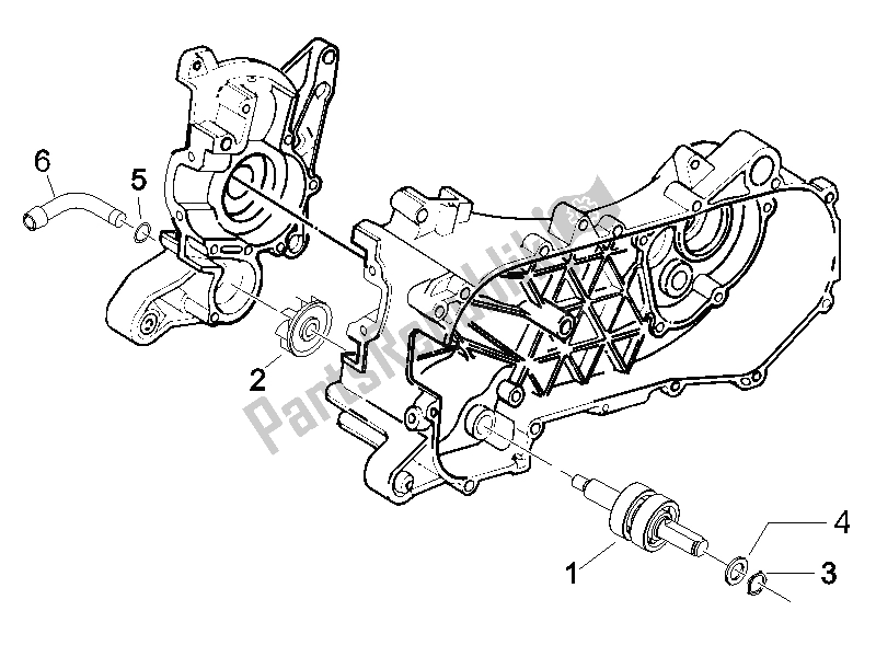 All parts for the Cooler Pump of the Gilera Runner 50 SP 2007