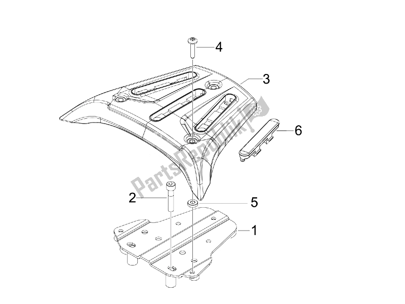 Todas las partes para Portaequipajes Trasero de Gilera Runner 200 ST 4T E3 2008