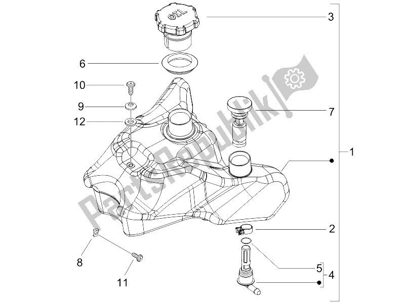 Toutes les pièces pour le Cuve à Mazout du Gilera Runner 50 SP 2007