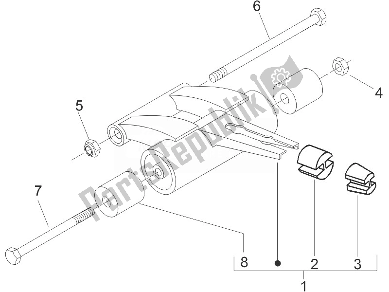 Toutes les pièces pour le Bras Oscillant du Gilera Stalker 50 2007