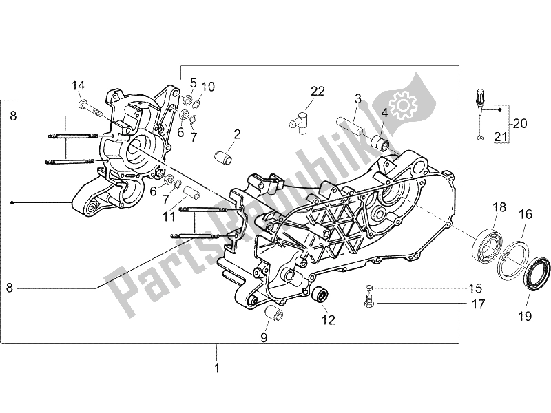 Toutes les pièces pour le Carter du Gilera Runner 50 Pure JET UK 2005