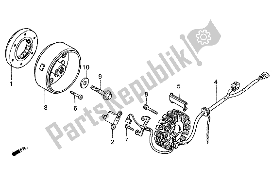 Tutte le parti per il Generatore del Gilera Cougar 50 1998