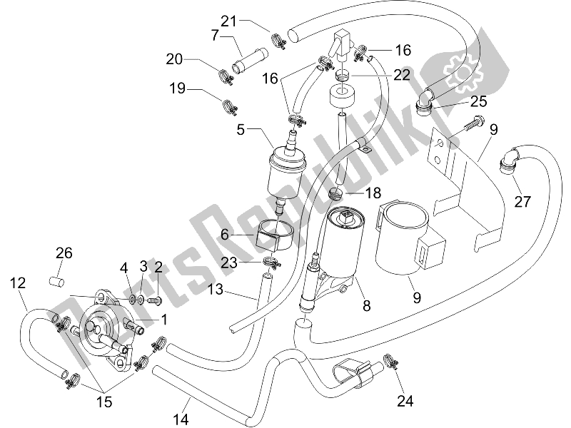 Toutes les pièces pour le Système D'alimentation du Gilera Runner 50 Pure JET Race CH 2006