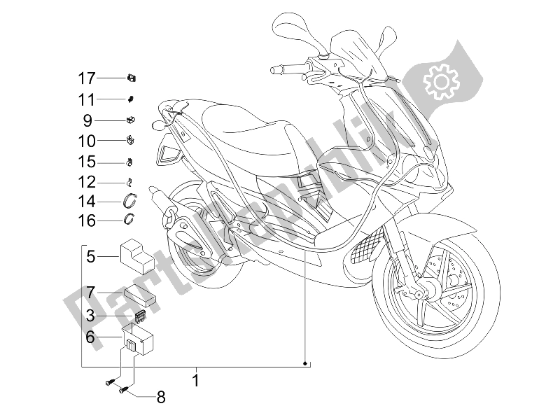 Tutte le parti per il Cablaggio Principale del Gilera Runner 50 Pure JET Race CH 2006