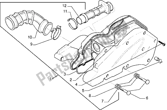 Tutte le parti per il Filtro Dell'aria del Gilera DNA 180 1998