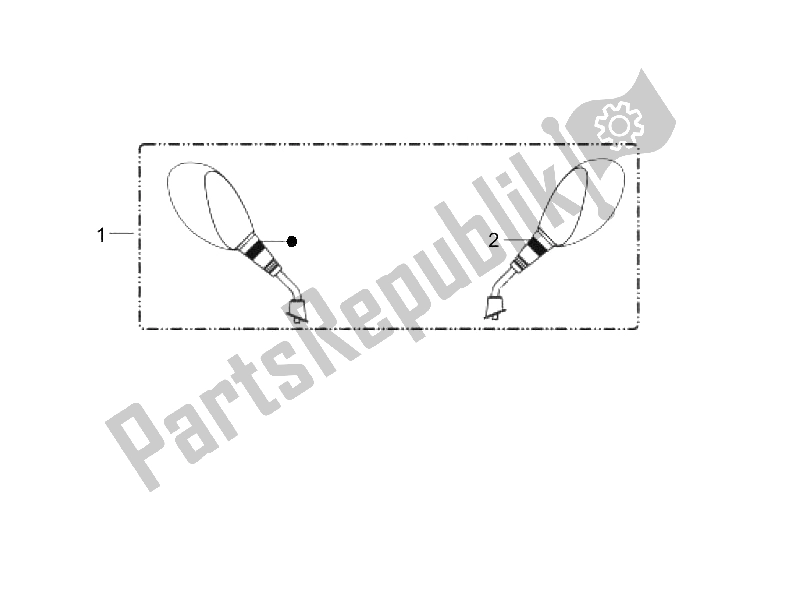 All parts for the Driving Mirror/s of the Gilera Oregon 250 CC 2007