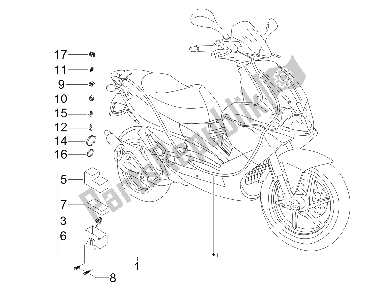 All parts for the Main Cable Harness of the Gilera Runner 50 Pure JET Race 2005